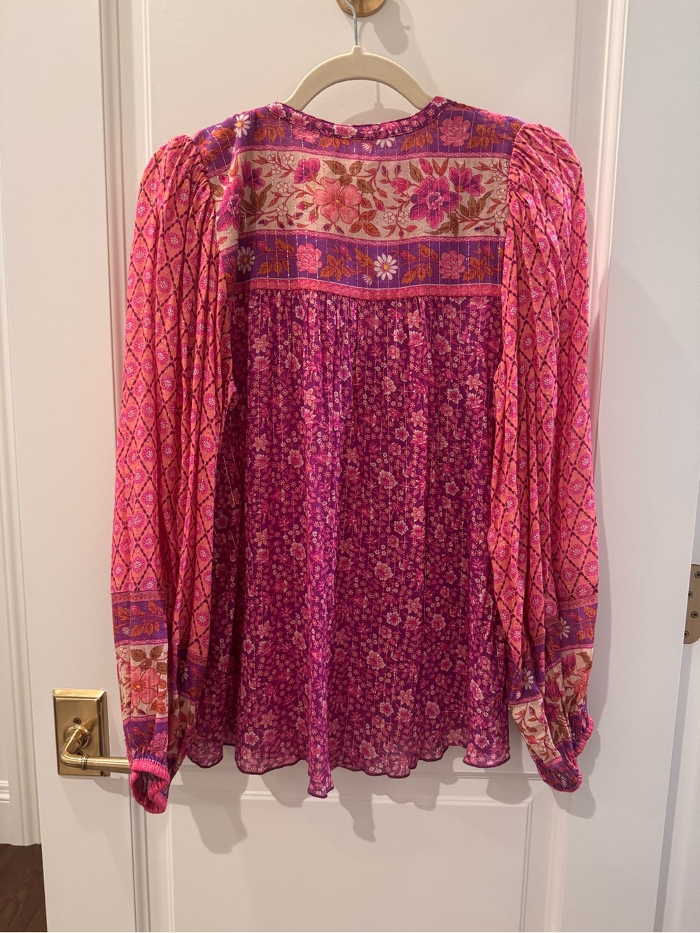 Spell Floral Boho Skirt and Blouse in Fuchsia and Pink - Picture 5 of 6